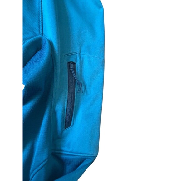 Under Armour Women's Small Fitted Blue Full Zip Lightweight Hooded Jacket - Picture 3 of 8